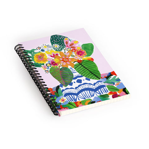 Alja Horvat Abstract Flower Bouquet Spiral Notebook