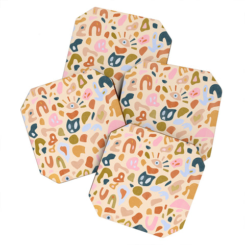 Alja Horvat Abstract Paper Cuts Coaster Set