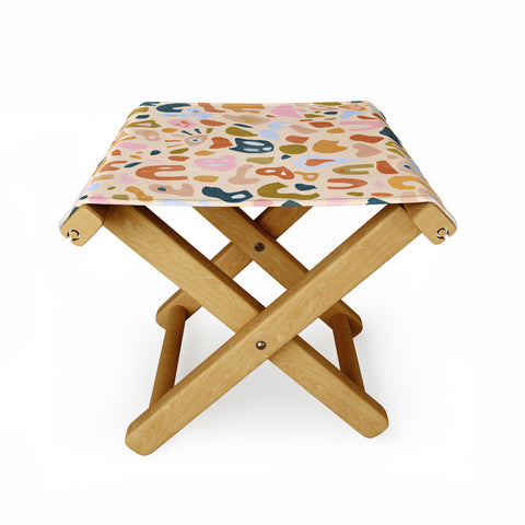 Alja Horvat Abstract Paper Cuts Folding Stool