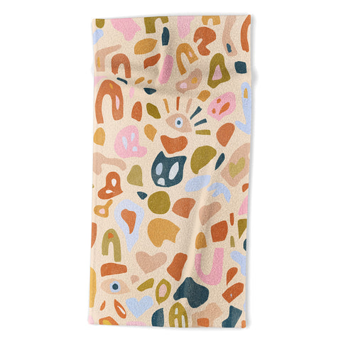 Alja Horvat Abstract Paper Cuts Beach Towel
