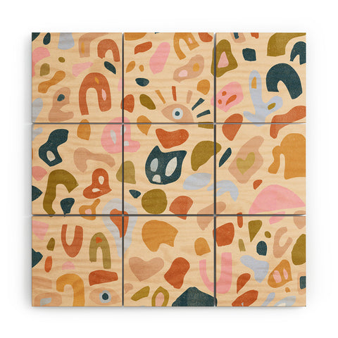 Alja Horvat Abstract Paper Cuts Wood Wall Mural