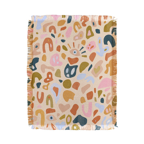 Alja Horvat Abstract Paper Cuts Throw Blanket