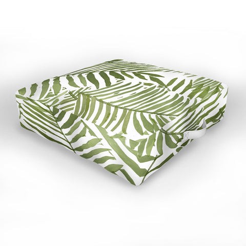 Alja Horvat Areca Palm Pattern Outdoor Floor Cushion