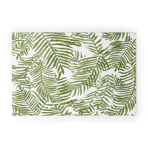 Alja Horvat Areca Palm Pattern Welcome Mat