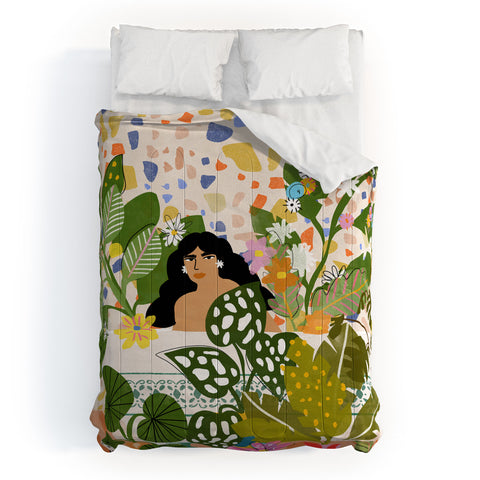 Alja Horvat Bathing With Plants Comforter
