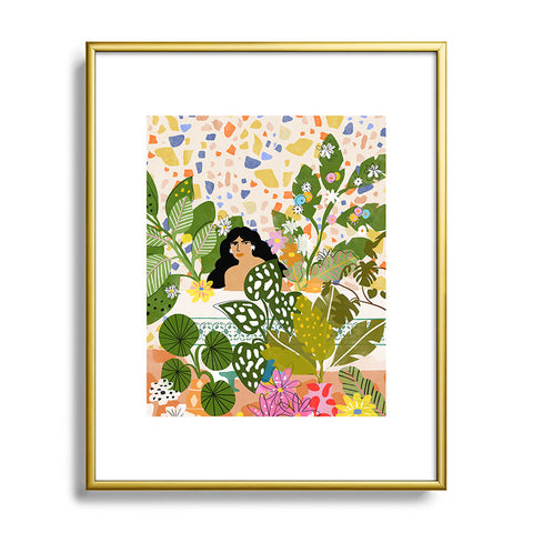 Alja Horvat Bathing With Plants Metal Framed Art Print