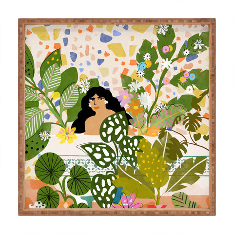 Alja Horvat Bathing With Plants Square Tray