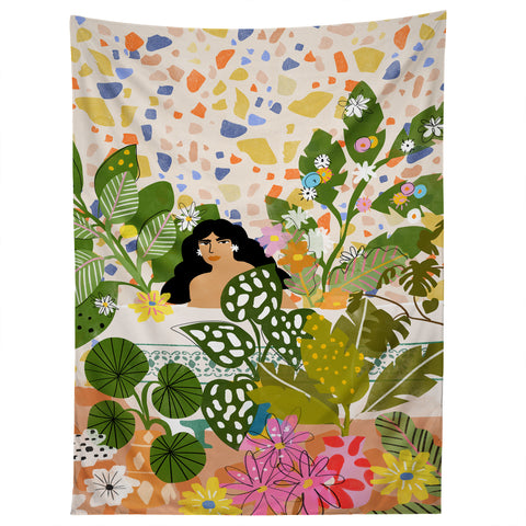 Alja Horvat Bathing With Plants Tapestry