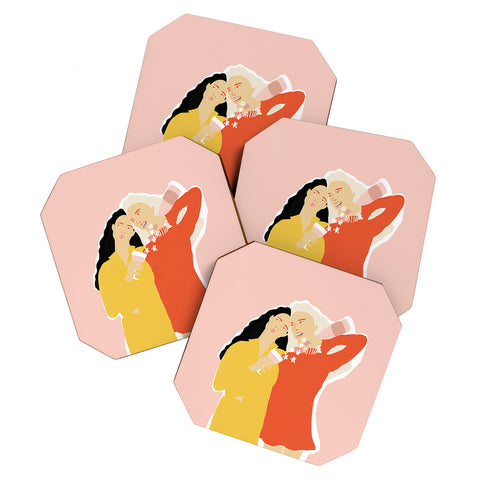 Alja Horvat Best Friends and Wine Coaster Set