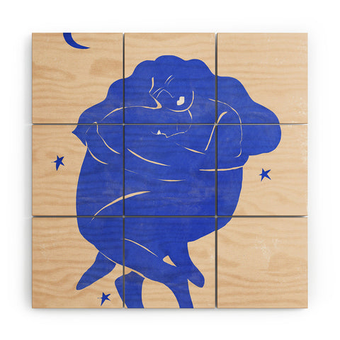 Alja Horvat Blue Part II Wood Wall Mural