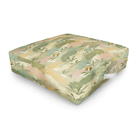 Alja Horvat Bohemian Walk Green Outdoor Floor Cushion