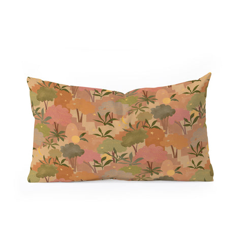 Alja Horvat Bohemian Walk Orange Oblong Throw Pillow