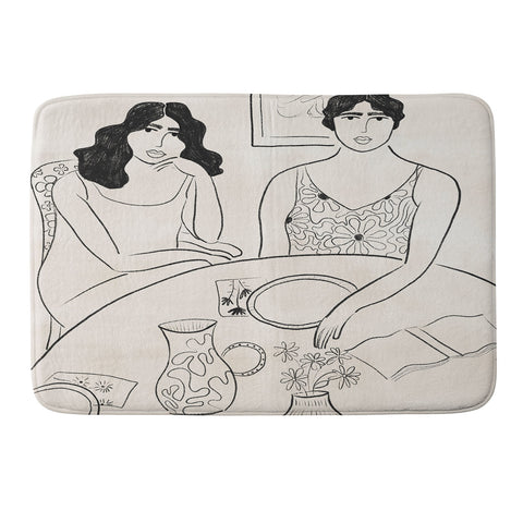 Alja Horvat Breakfast in the 70s Memory Foam Bath Mat
