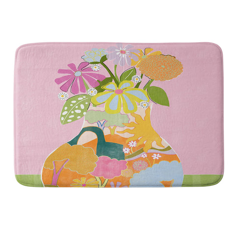 Alja Horvat Colourful Garden Memory Foam Bath Mat