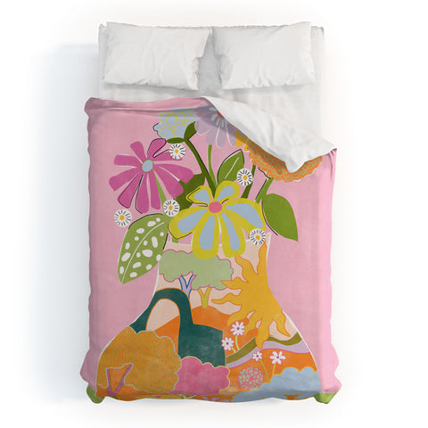Alja Horvat Colourful Garden Duvet Cover