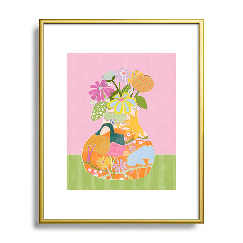 Alja Horvat Colourful Garden Metal Framed Art Print