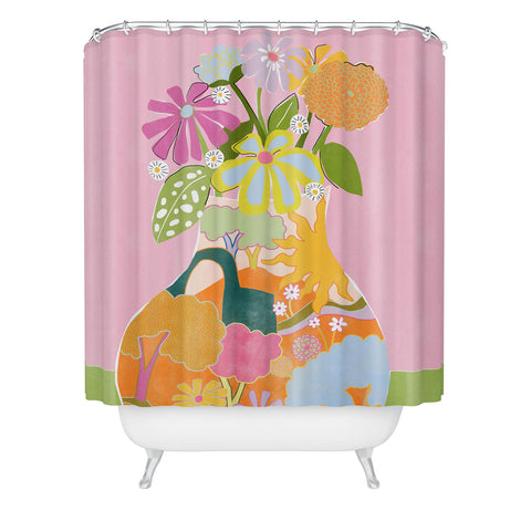 Alja Horvat Colourful Garden Shower Curtain