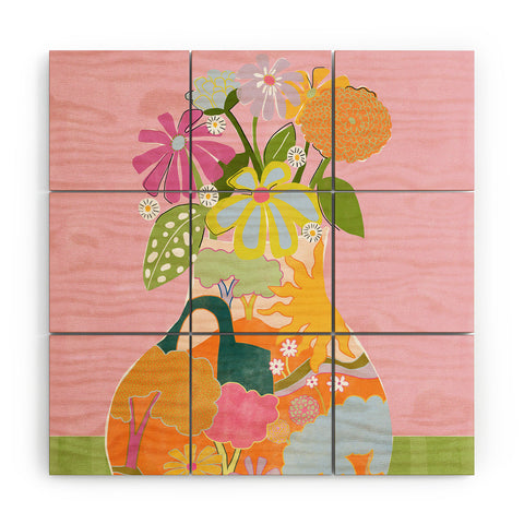 Alja Horvat Colourful Garden Wood Wall Mural