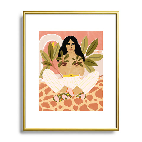 Alja Horvat Crazy Plant Lady Metal Framed Art Print