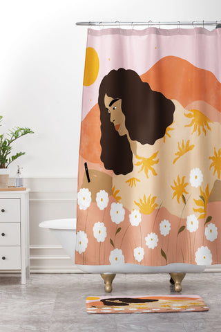 Alja Horvat Digital Spirituality Shower Curtain And Mat