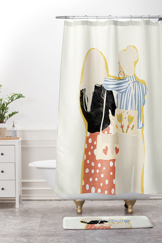 Alja Horvat Fashion Friends Shower Curtain And Mat