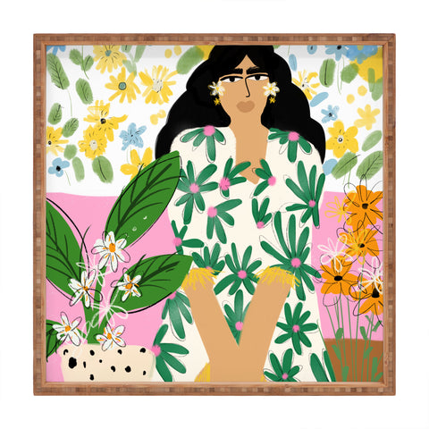 Alja Horvat Floral fever Square Tray