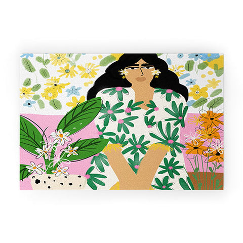 Alja Horvat Floral fever Welcome Mat