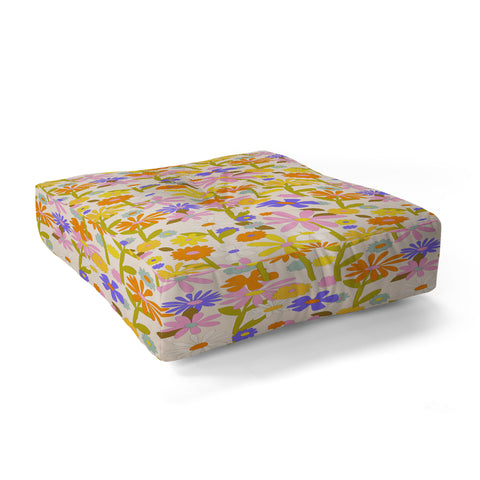 Alja Horvat Flower Power Light Floor Pillow Square