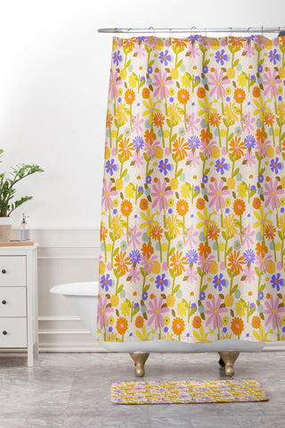 Alja Horvat Flower Power Light Shower Curtain And Mat