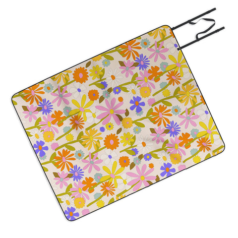 Alja Horvat Flower Power Light Picnic Blanket