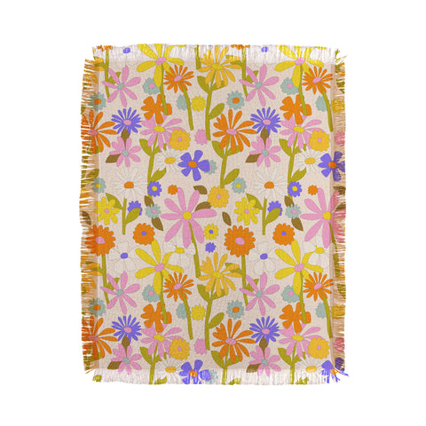 Alja Horvat Flower Power Light Throw Blanket