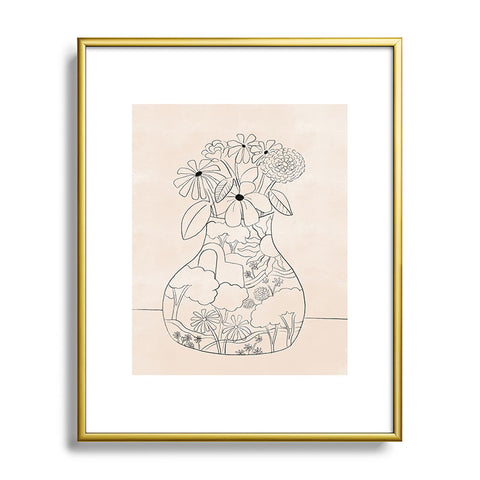 Alja Horvat Flower Vase Metal Framed Art Print