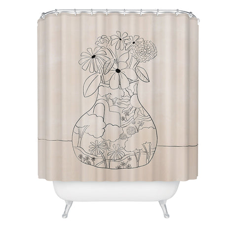Alja Horvat Flower Vase Shower Curtain