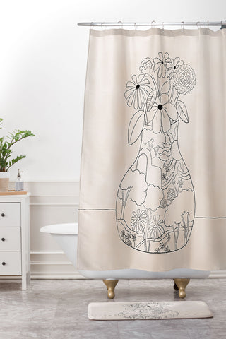 Alja Horvat Flower Vase Shower Curtain And Mat