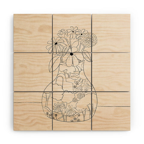 Alja Horvat Flower Vase Wood Wall Mural