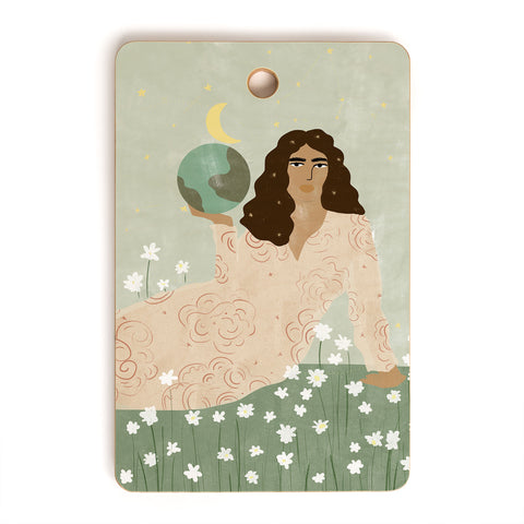 Alja Horvat God is a Woman Cutting Board Rectangle