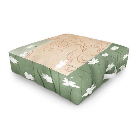 Alja Horvat God is a Woman Outdoor Floor Cushion