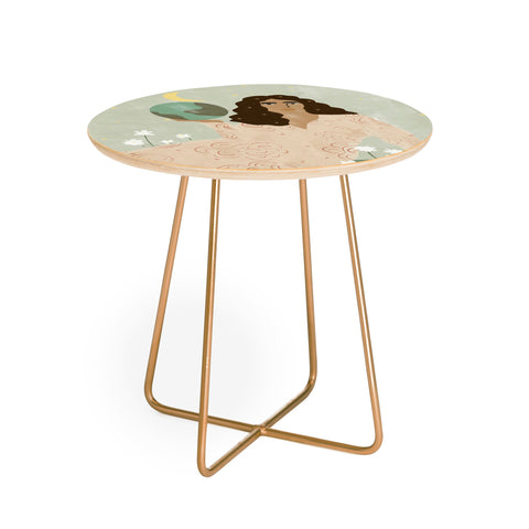 Alja Horvat God is a Woman Round Side Table