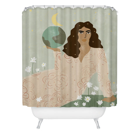 Alja Horvat God is a Woman Shower Curtain