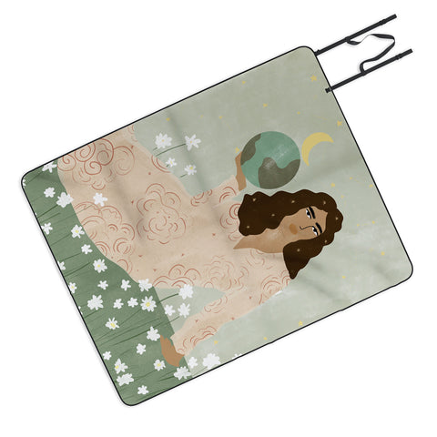 Alja Horvat God is a Woman Picnic Blanket