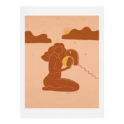 Alja Horvat Holding The sun Art Print