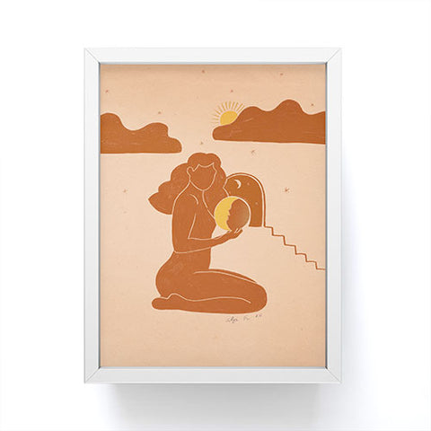Alja Horvat Holding The sun Framed Mini Art Print