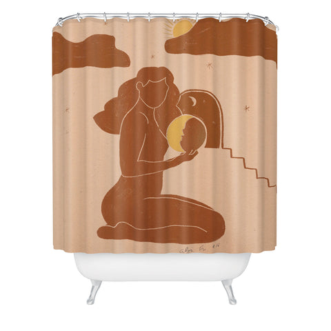 Alja Horvat Holding The sun Shower Curtain