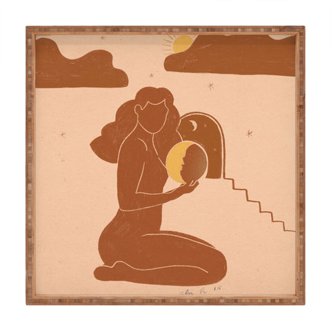 Alja Horvat Holding The sun Square Tray