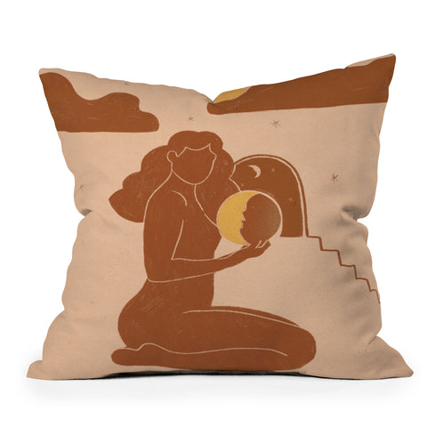 Alja Horvat Holding The sun Throw Pillow