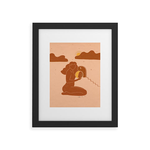 Alja Horvat Holding The sun Framed Art Print