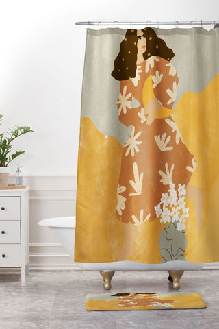 Alja Horvat I Stole the Moon Shower Curtain And Mat