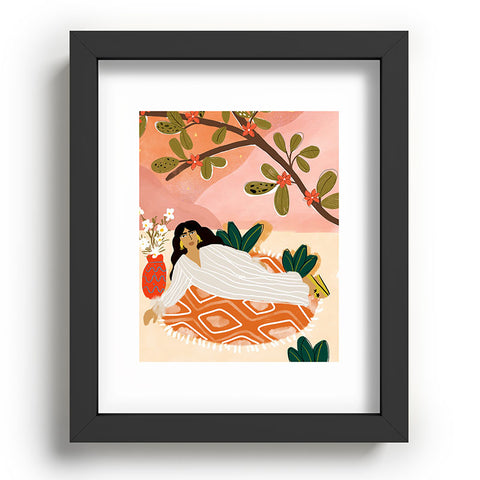 Alja Horvat Laying under the full moon Recessed Framing Rectangle