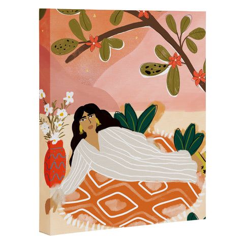 Alja Horvat Laying under the full moon Art Canvas