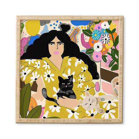 Alja Horvat Life with cats Framed Wall Art